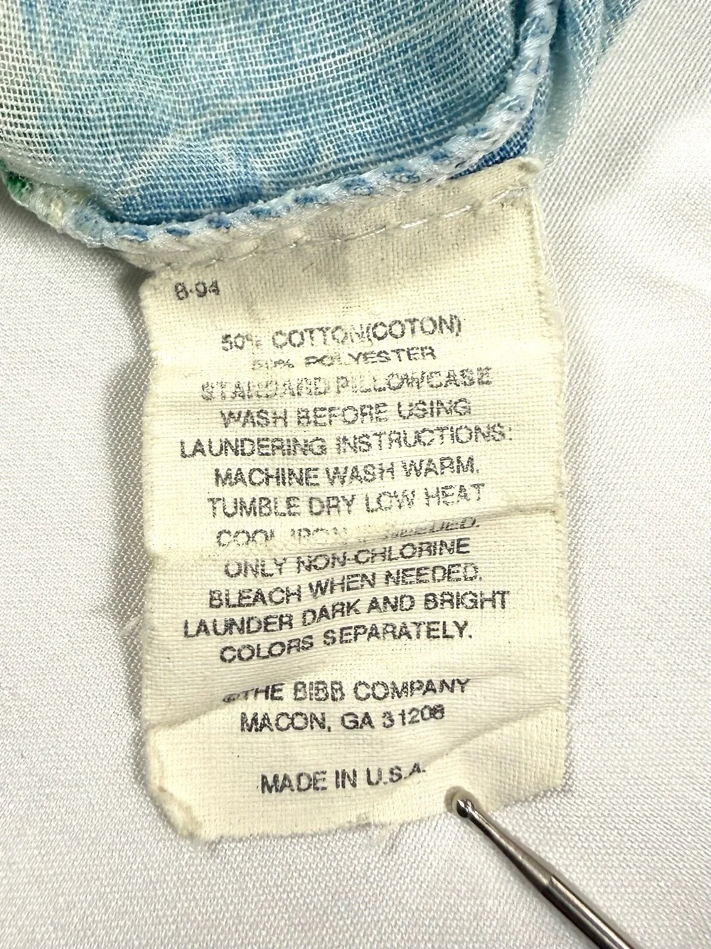 VINTAGE THE BIBB COMPANY MLB LogosBaseball Pillowcase 1994 Made In USA 90s Retro